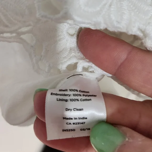 Talbots Embroidery Lace Top, Size 6 - Picture 4 of 7